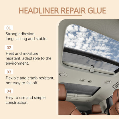 Car Interior Adhesive & Roof Repair Glue – Fabric, Leather & Plastic Headliner Repair Gel for Auto Interiors
