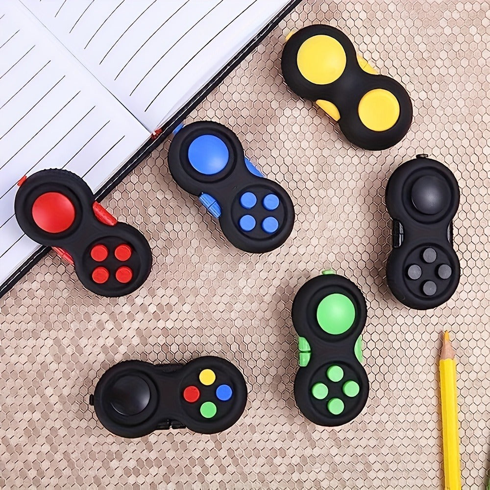 Fidget Controller Cube 3-Pack – 8 Fidget Options Stress Relief Toy for Kids Adults ADHD Anxiety | Clickable Buttons Joystick Roller Assorted Colors