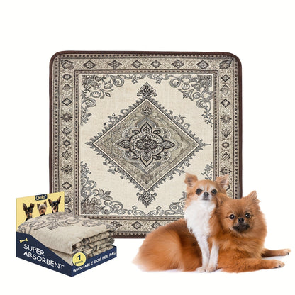 Washable Reusable Dog Pee Pads – Super Absorbent Non-Slip Puppy Training Pads in Multiple Sizes | Heavy-Duty Leakproof Pet Pads for Floor, Crate, Couch & Whelping | 3 Patterns, 4 Size Options