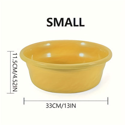 Plastic Wash Basin 12 Quart Stackable Round Tub - Portable Household Washing Bowl for Kitchen, Camping, Face Washing, Fruit & Vegetable Cleaning, Dish Washing & Bottle Rinsing, 4 Colors, Small to Oversized