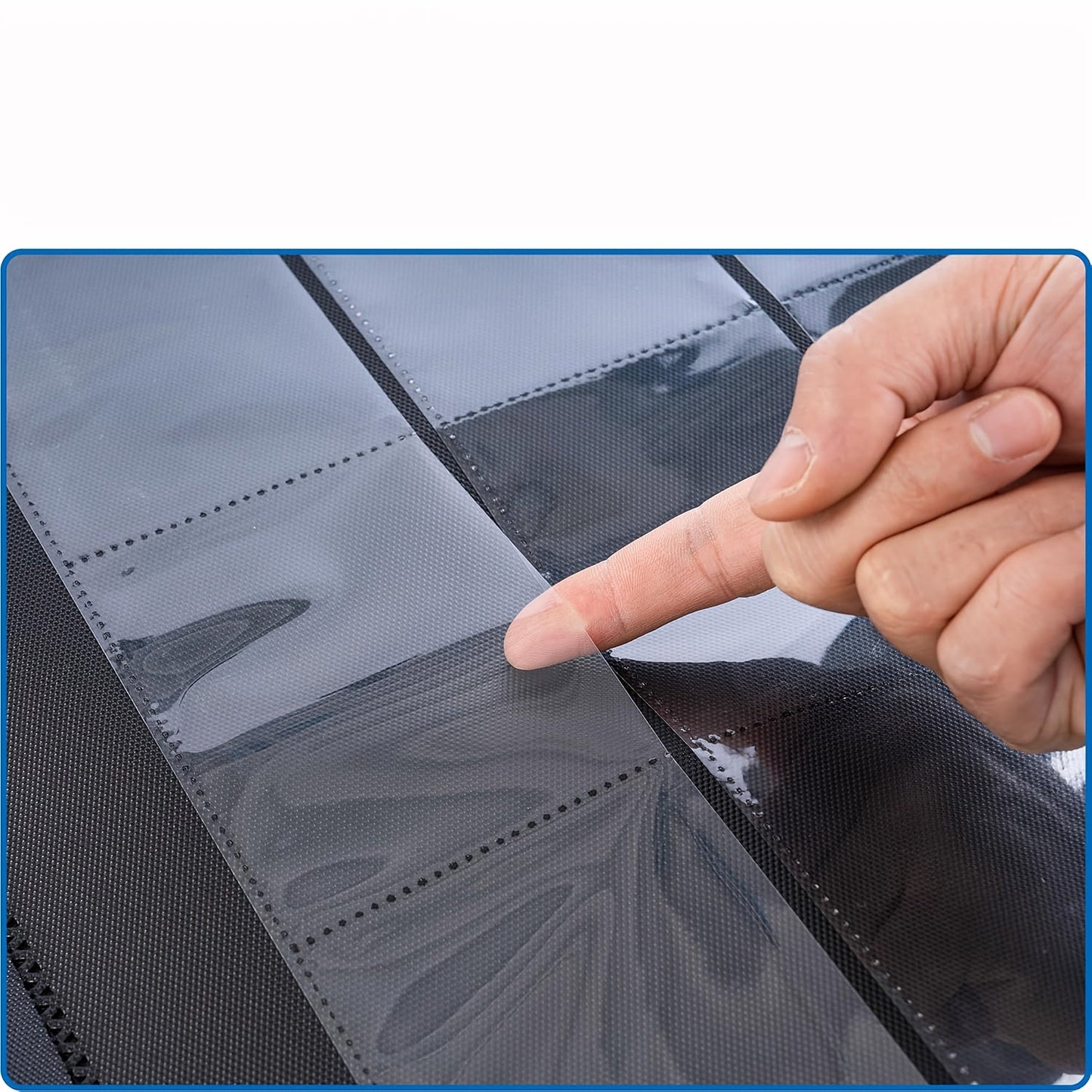 Trading Card Binder 9-Pocket Top Loader Album Holder 288 Cards Double-Sided Display Storage Carrying Case Fits 3x4 Top Loaders for PTCG MTG Pokemon Sports Cards Baseball Football Basketball Black