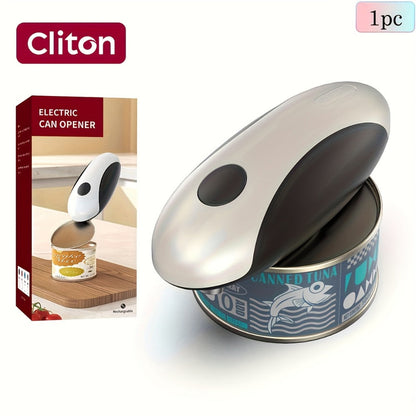 Electric Can Opener One-Touch Automatic – USB Rechargeable, Smooth Edge Safety, Auto Power-Off, Cordless for Kitchen, Camping & Seniors