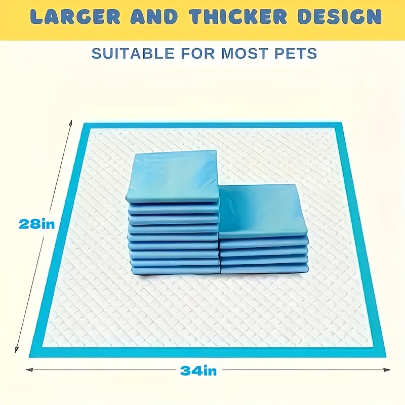 Tear-Resistant XXXL Dog Pee Pads 100-Count – 6-Layer Thickened Super Absorbent Leak-Proof Pet Pads | Odor-Reducing | Puppy & Large Dog Versions | Indoor, Outdoor, Bedroom & Dog Bed Use