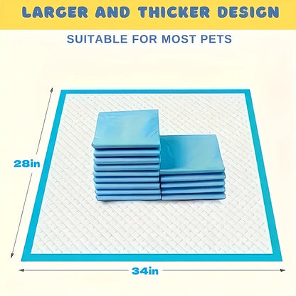 Tear-Resistant XXXL Dog Pee Pads 100-Count – 6-Layer Thickened Super Absorbent Leak-Proof Pet Pads | Odor-Reducing | Puppy & Large Dog Versions | Indoor, Outdoor, Bedroom & Dog Bed Use