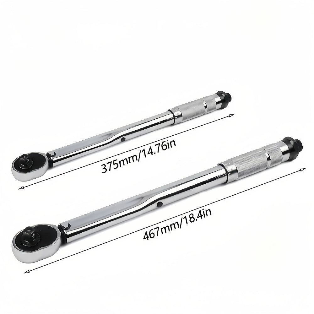 Torque Wrench Adjustable Drive 3/8" & 1/2" - Preset Click Torque Wrench for Automotive, Bike & Bicycle Maintenance, Ratchet Wrench with Dual Scale, Accurate & Durable, Gift for Husband & Car Enthusiasts