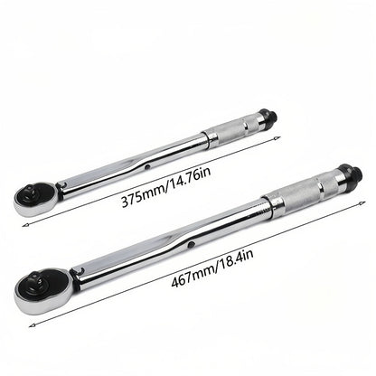 Torque Wrench Adjustable Drive 3/8" & 1/2" - Preset Click Torque Wrench for Automotive, Bike & Bicycle Maintenance, Ratchet Wrench with Dual Scale, Accurate & Durable, Gift for Husband & Car Enthusiasts