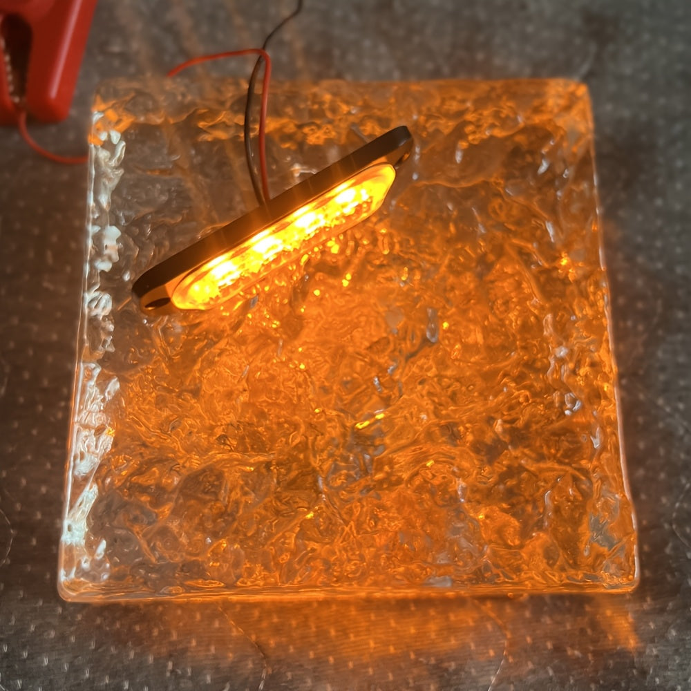12pcs New Upgraded 12V-24V Universal LED Light for Atv Utv Boat Bike-Heavy-Duty Off-Road with Amber/Red/White, 12-24V Vehicle