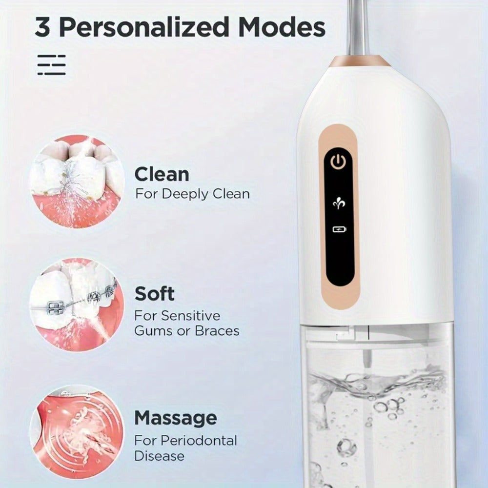 Electric Toothbrush Water Flosser Combo Set – 3 Modes USB Rechargeable Oral Care Kit with 4 Brush Heads & 4 Nozzles, 360° Rotating Flosser for Deep Clean & Gum Care