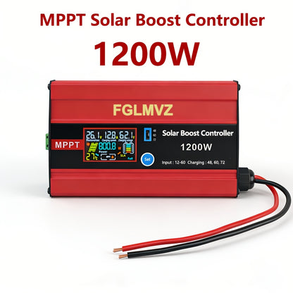 [Solar Boost Controller] 30A MPPT Solar Boost Controller, Max Solar Panel Input 30A 1200W, Max Output Current 15A. Compatible With Lead-Acid Batteries, Gel Batteries And Lithium Batteries. For Charging Golf Cart Batteries, Electric Bicycles, Electric Scoo