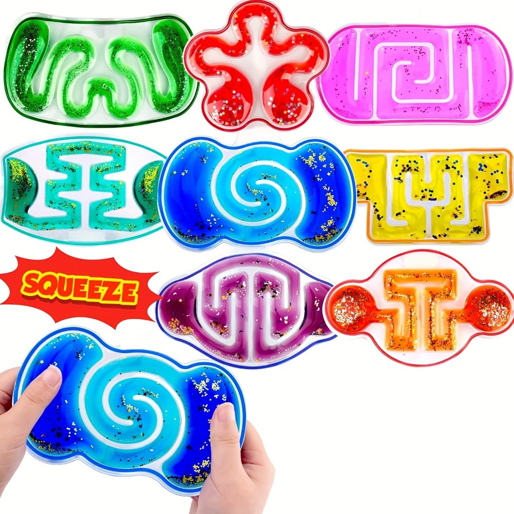 Sensory Squeeze Toys for Kids 8pcs – Stress Relief Fidget Toy Set, Squishy Sensory Pack for Classroom Rewards, Party Favors, Travel, Holiday Gift for Boys Girls