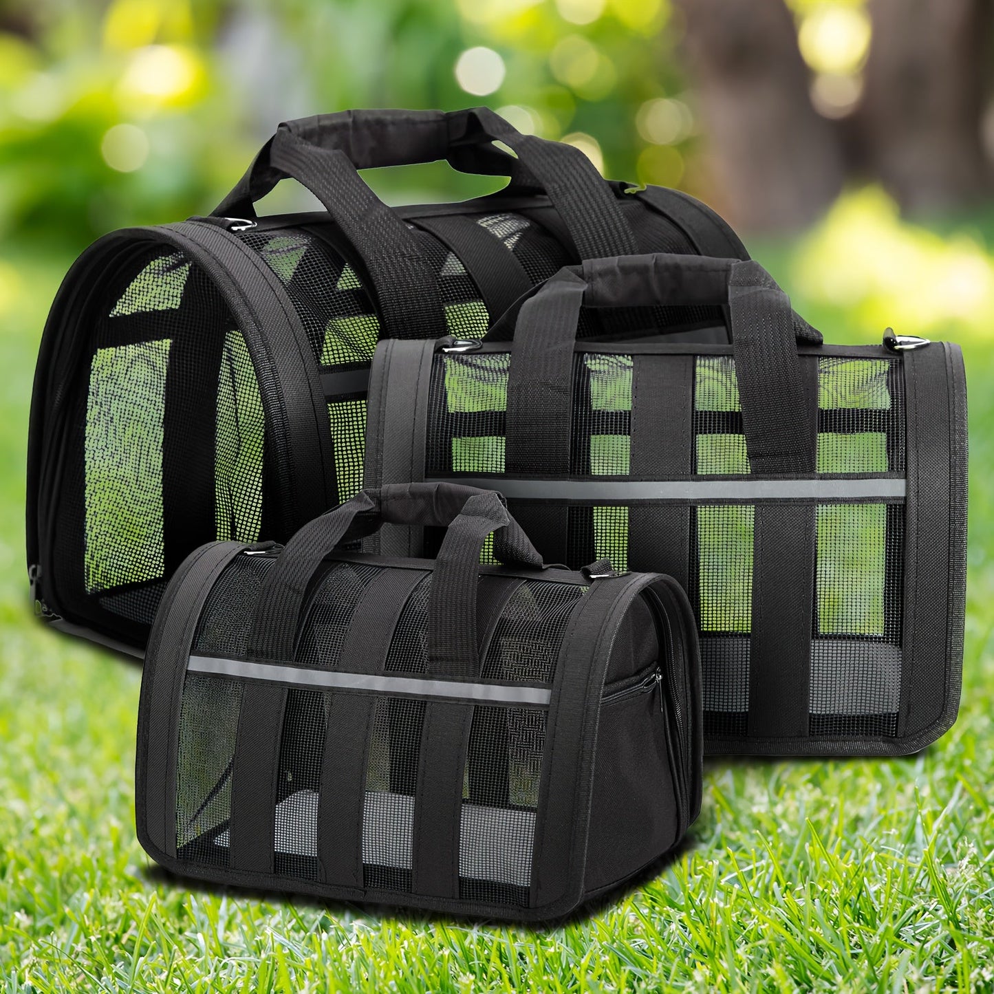 Foldable Pet Carrier Backpack Crossbody Strap Bag – Breathable Mesh Soft Sided Bag for Cats & Small Dogs, Portable Shoulder Bag with Windproof Winter Edition, 7 Colors S/M/L