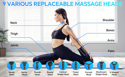 Massage Gun Deep Tissue – Handheld Electric Muscle Massage Gun for Full Body, Back, Neck & Arm Relief, Percussion Massager for Sports & Fitness Recovery, Gift for Men Women Parents
