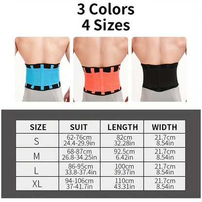 Weightlifting Belt for Men Women - Adjustable Gym Waist Support Belt with Hook-and-Loop Closure, Breathable Polyester Back Brace for Powerlifting, Deadlifts & Fitness Training, S/M/L