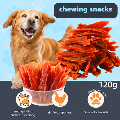 Mixed Flavor Dog Chews – Chicken Jerky & Duck Jerky Variety Pack, High Protein Low Fat Long-Lasting Training Reward Snacks for Small Medium Large Dogs, Easy to Digest Pet Treats