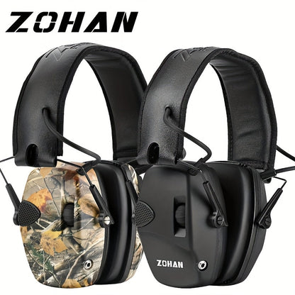 Electronic Shooting Earmuffs NRR 22dB Active Noise Cancelling Hearing Protection with Sound Amplification - Foldable Adjustable Ear Muffs for Shooting Range Hunting Mowing, Pink Green Brown Blue Black Camo