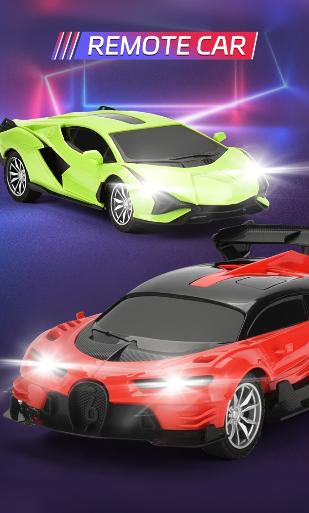 High-Speed Drift RC Car 1:24 Scale with LED Lights 4-Channel Simulation Model Remote Control Car for Kids Boys Girls – Green Blue Black Red Black, Birthday Christmas Halloween Gift Ages 6+