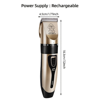 Pet Hair Trimmer USB Rechargeable Wireless Clipper for Dogs & Cats – Low Noise Electric Grooming Scissors, Lithium Battery, Home & Salon Use, Safe Low Voltage