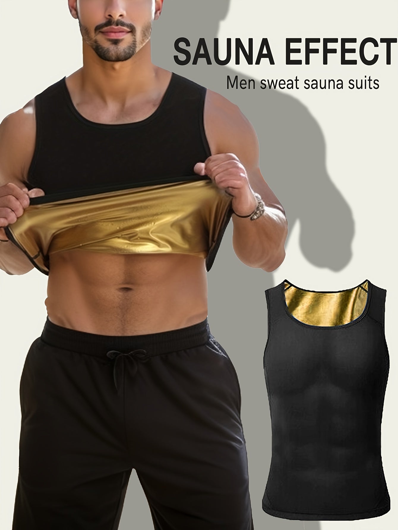 Men's Sauna Waist Trainer Vest - Tummy Control Gym Layer