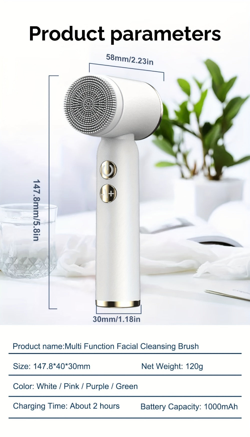 EMS Microcurrent Face Massager Skin Tightening Device V-Face Lifting Double Chin Reducer Neck Rejuvenation 6-in-1 Brush Heads 3-Speed USB Rechargeable Portable Beauty Tool for Women