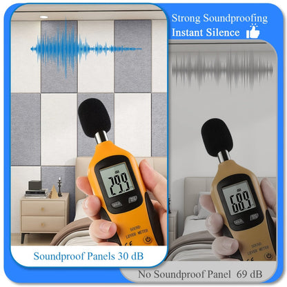 Acoustic Wall Panel, 12pcs, 6/12pcs for Reducing Room Reflections In Recording detail image - detail view 9