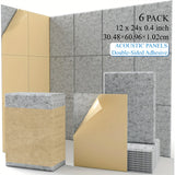 Rectangular Soundproof Panel 60L30W1H Light Gray 6