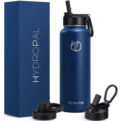 40oz Vacuum Insulated Water Bottle Stainless Steel Water Jug with 2-in-1 Lid Chug Lid Straw Lid Double Wall Hot Cold 12 Hours Leakproof for Gym Camping Travel