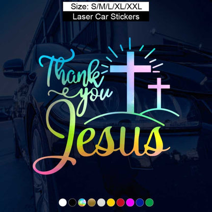 Christian God Car Stickers 4pcs – Waterproof Vinyl Bumper Decals for Cars, Laptops, Water Bottles, Motorcycles & Windows, Faith Cross Religious Sticker Set, Multi-Color Options