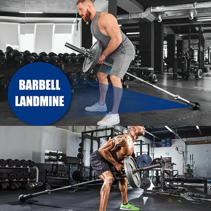 Barbell Landmine Attachment Fits 2 Inch Bars | Turn Any Surface Into a Landmine Station | Home Gym Strength Training for Press Row Squat Rotation Exercises | Orange Black