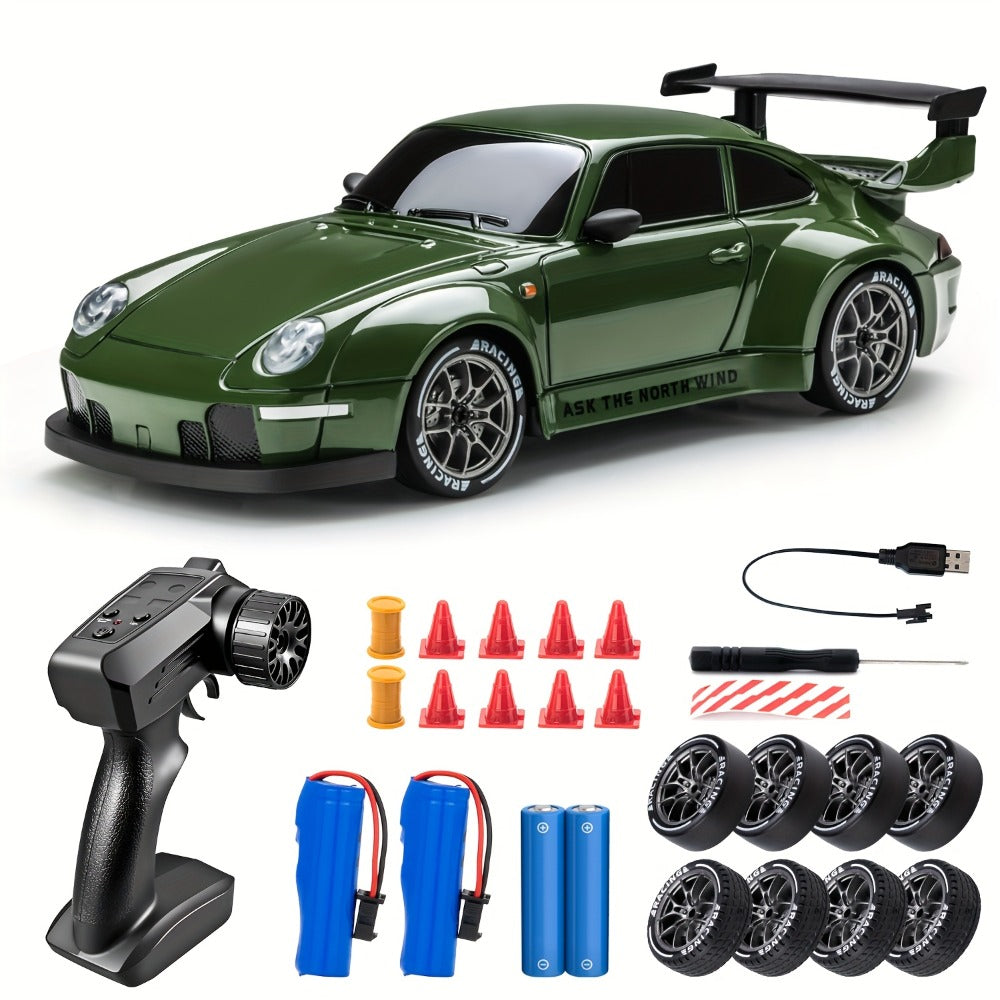 Drift RC Car 1:24 Scale S814 High-Speed 360° Spin Remote Control Stunt Car for Kids Teens Adults – Indoor Outdoor Drift Vehicle Toy, Birthday Christmas Gift, 5 Colors Grey Orange Blue Green Purple