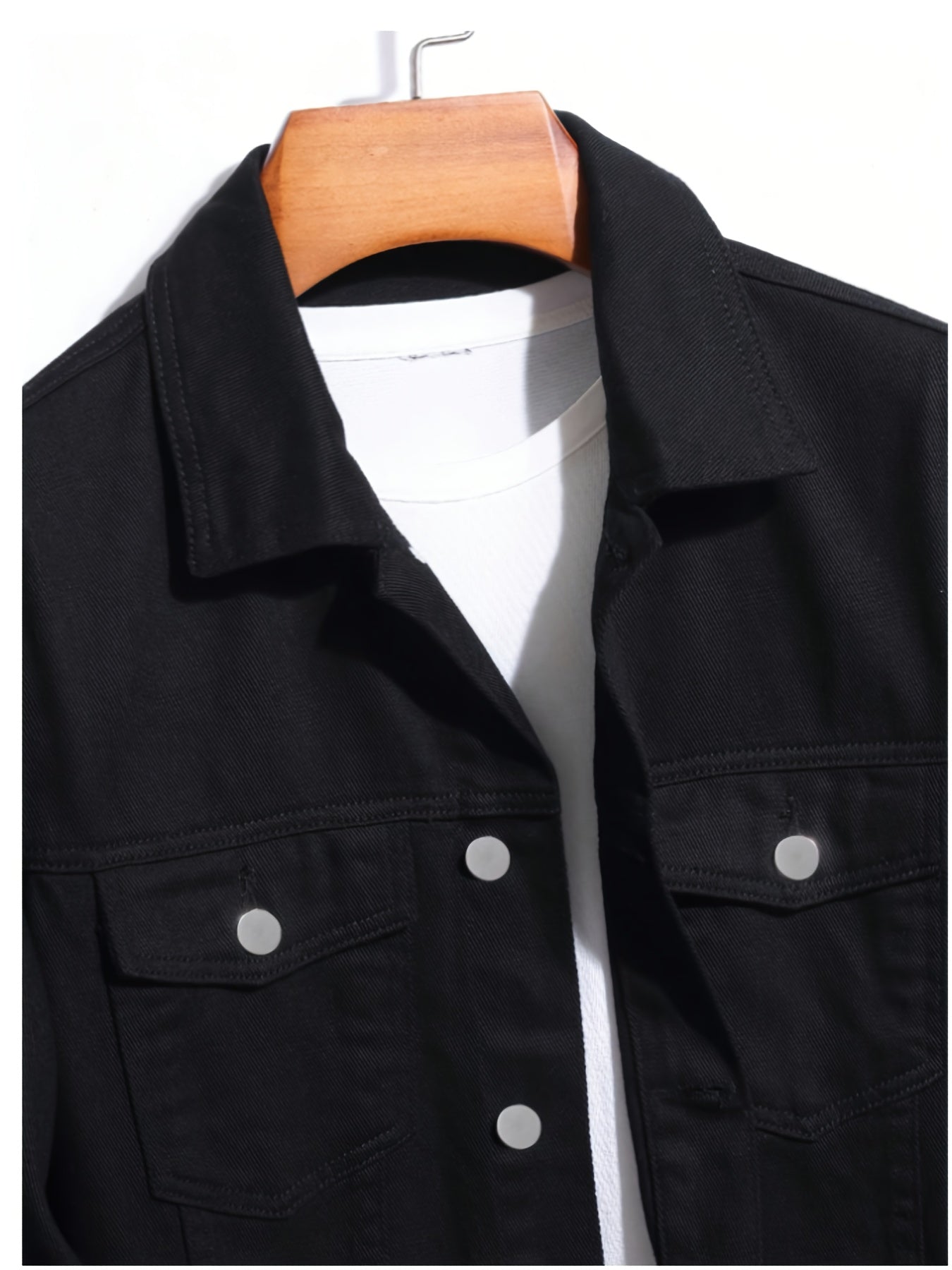 Men's Relaxed Denim Single-Breasted Jacket