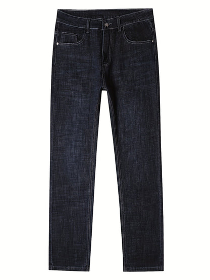 Men's Straight Leg Jeans - Vintage Wash Clean Finish Modern