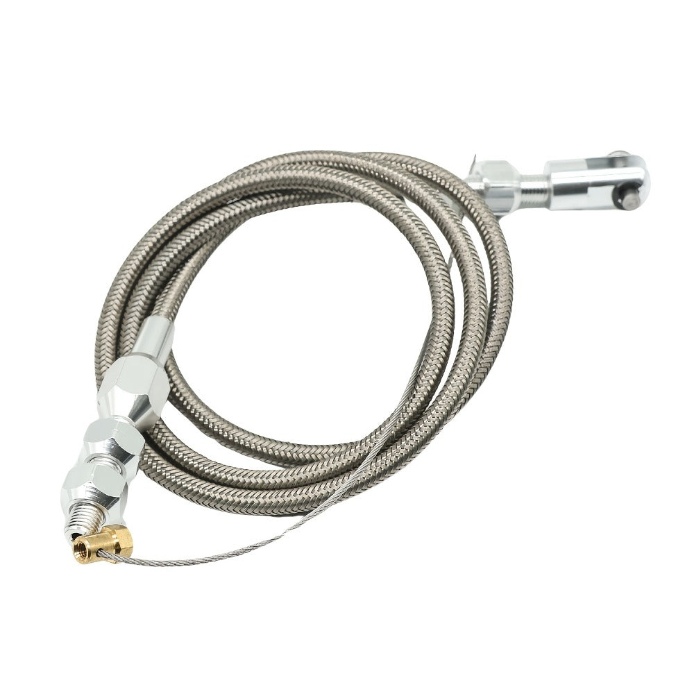 Throttle Cable Stainless Steel 24 Inch – Universal U-Cut-to-Fit Carburetor Throttle Cable for Ford Mustang 302 5.0L, GM & Most Carbureted Vehicles
