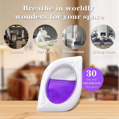 Air Freshener Odor Eliminator for Home Closet Bathroom Pets Small Space 0.25oz Up to 30 Days 6 Scents Eucalyptus Lavender Hawaiian Peach Black Ice Linens Sky 2 6 or 12 Pack