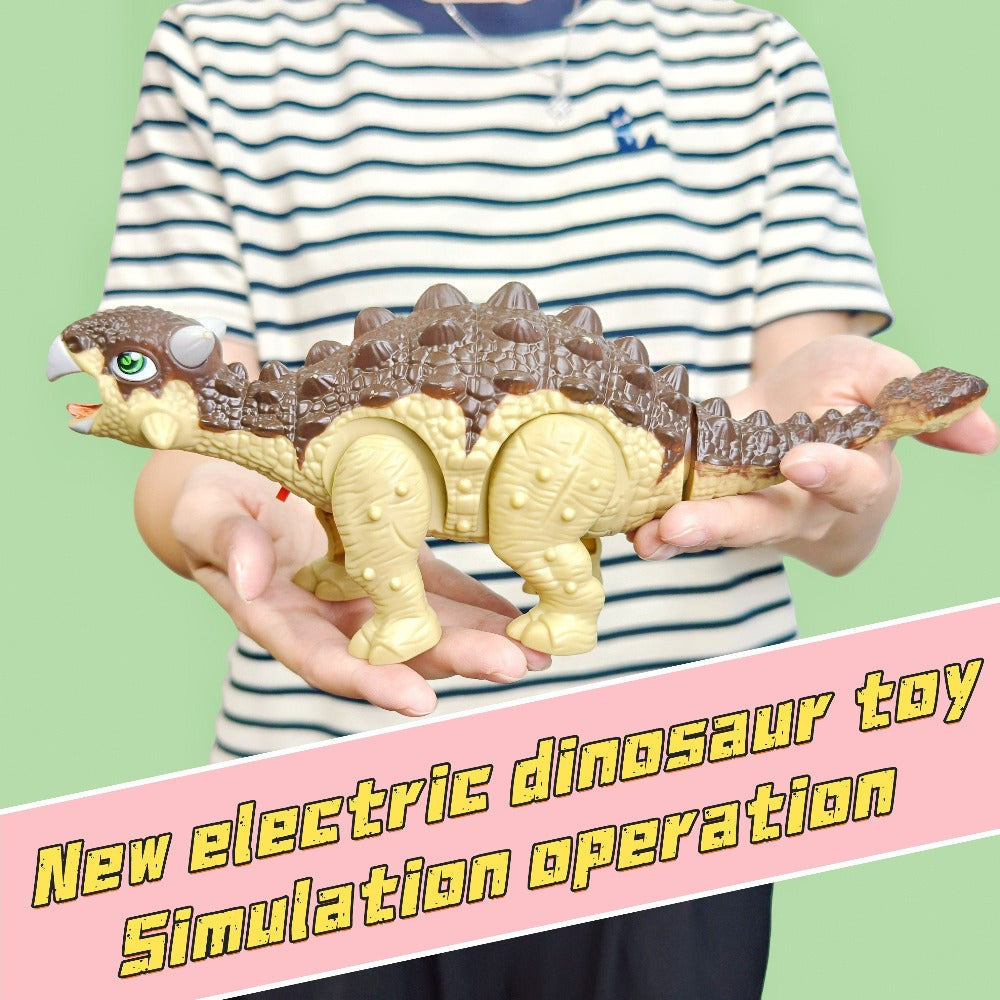Walking Dinosaur Toy with Sound & Light – Realistic Triceratops & Dragon Dinosaur Figures for Kids | Birthday Gift for Boys & Girls Ages 3+