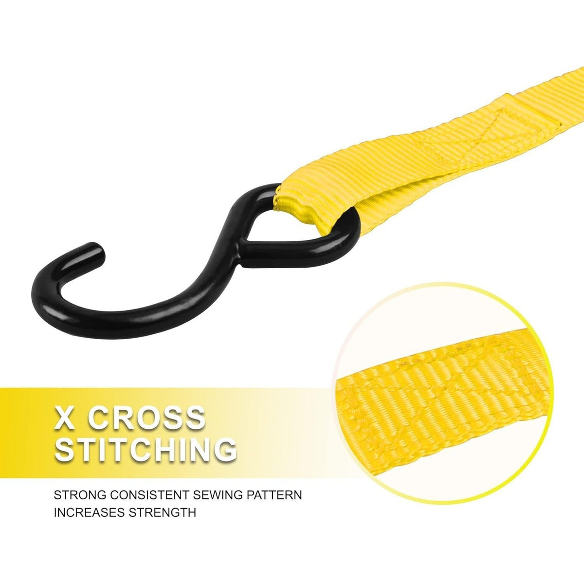4-Pack Ratchet Tie Down Straps with 4 Soft Loops – 15FT, 1500 lbs Breaking Strength, Heavy Duty for Moving, Motorcycle, Lawn Gear, Multi-Color (Orange, Blue, Camo, Green, Red, Yellow)