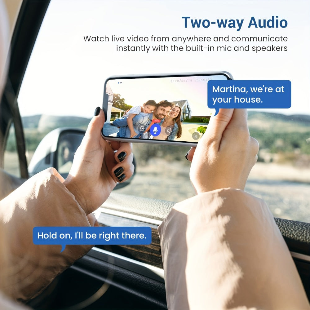 1440P Wireless Video Doorbell Camera WiFi Smart Doorbell with Night Vision Two-Way Audio Motion Detection Rechargeable Battery Local Storage AI Snapshot for Home Security