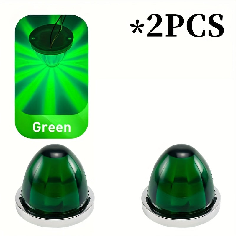 2pcs Car Side Ground Lights, Watermelon LED Always-on Car Side Lights, Truck Side Indicator Lights, Easy to Install, Suitable for Various Vehicles, Suitable for Semi-trailers And Boat Trailers, No Battery Required, Includes Screws