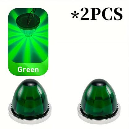 2pcs Car Side Ground Lights, Watermelon LED Always-on Car Side Lights, Truck Side Indicator Lights, Easy to Install, Suitable for Various Vehicles, Suitable for Semi-trailers And Boat Trailers, No Battery Required, Includes Screws