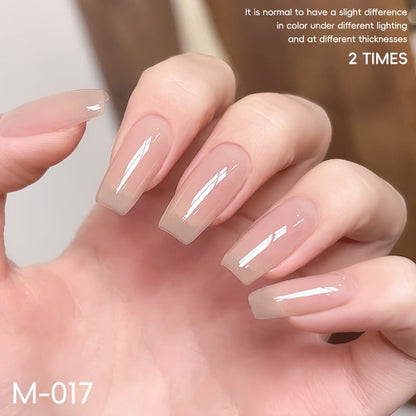 Nude Pink Gel Nail Polish Set 4 Colors High Saturation Opaque Full Coverage - Long Lasting LED UV Cured Salon Quality Frame Bottle Nail Gel Kit for Home & Salon DIY Manicure Women Nail-Safe Formula