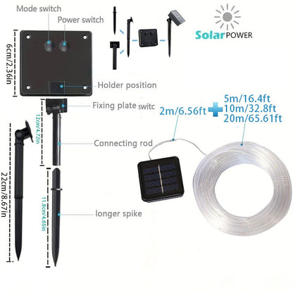 Solar LED Trampoline Lights 50 100 LEDs Colorful Rope Lights 8 Modes IP65 Waterproof Fits 8-16 Ft Trampolines Outdoor Safety Glow Night Light Kids Adults Multicolor White Blue