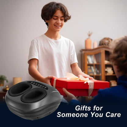 Shiatsu Foot Massager Machine with Heat – Deep Kneading Electric Foot Massager for Plantar Fasciitis, Tired Muscles & Arch Pain Relief | Fits Men Up to Size 12 | Home & Office Use | Gift for Mom, Dad & Seniors