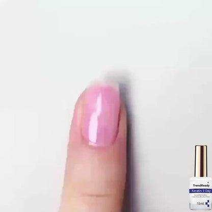 Vitamin E Nail Strengthener Oil 2 Pack 4-in-1 Keratin Protein Hardener for Weak Splitting Brittle Nails Alcohol-Free Fast Dry Daily Nail Care Treatment Manicure Prep Set 2x15ml