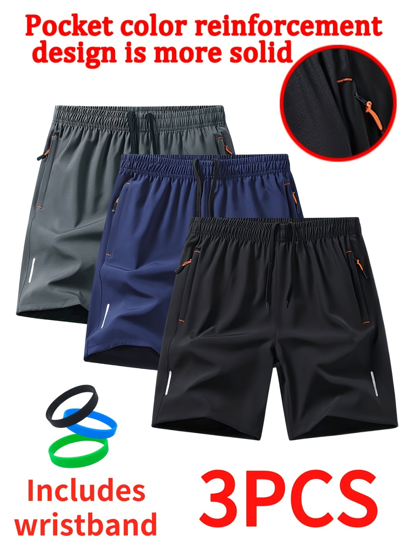 Men's Athletic Shorts - Drawstring Waist With Pockets
