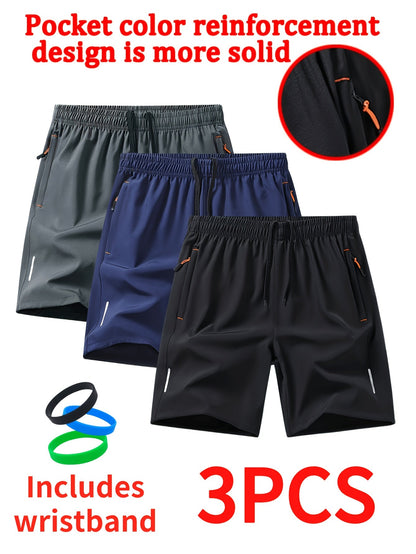 Men's Athletic Shorts - Drawstring Waist With Pockets