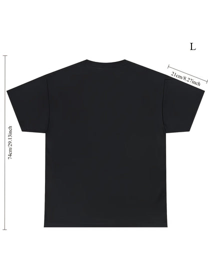 Women's Heart Graphic T-Shirt - Round Neck Short Sleeve Travel Style