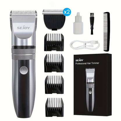 Beard Trimmer for Men Cordless Electric USB Rechargeable with Precision Dial 5-Level Adjustable – Mustache Facial Hair Trimmer Grooming Tool, Perfect Men's Gift