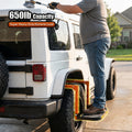 Heavy Duty Foldable Tire Step with Anti-Slip Texture, Adjustable Height, 300/650 LBS Load Capacity, Fits Tires Up to 13.5" And 15" Wide, Portable Roof Rack Climbing Step, Universal Car Additions for Truck SUV Trailer