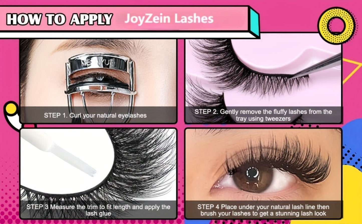 180 Pairs False Eyelashes Bulk Value Pack — Long Thick Cat Eye Strip Lashes, 6 Packs of 30 Pairs Flexible Clear Band Reusable Wispy Lashes for Glamorous Eye Makeup, Holiday Gift & Everyday Wear