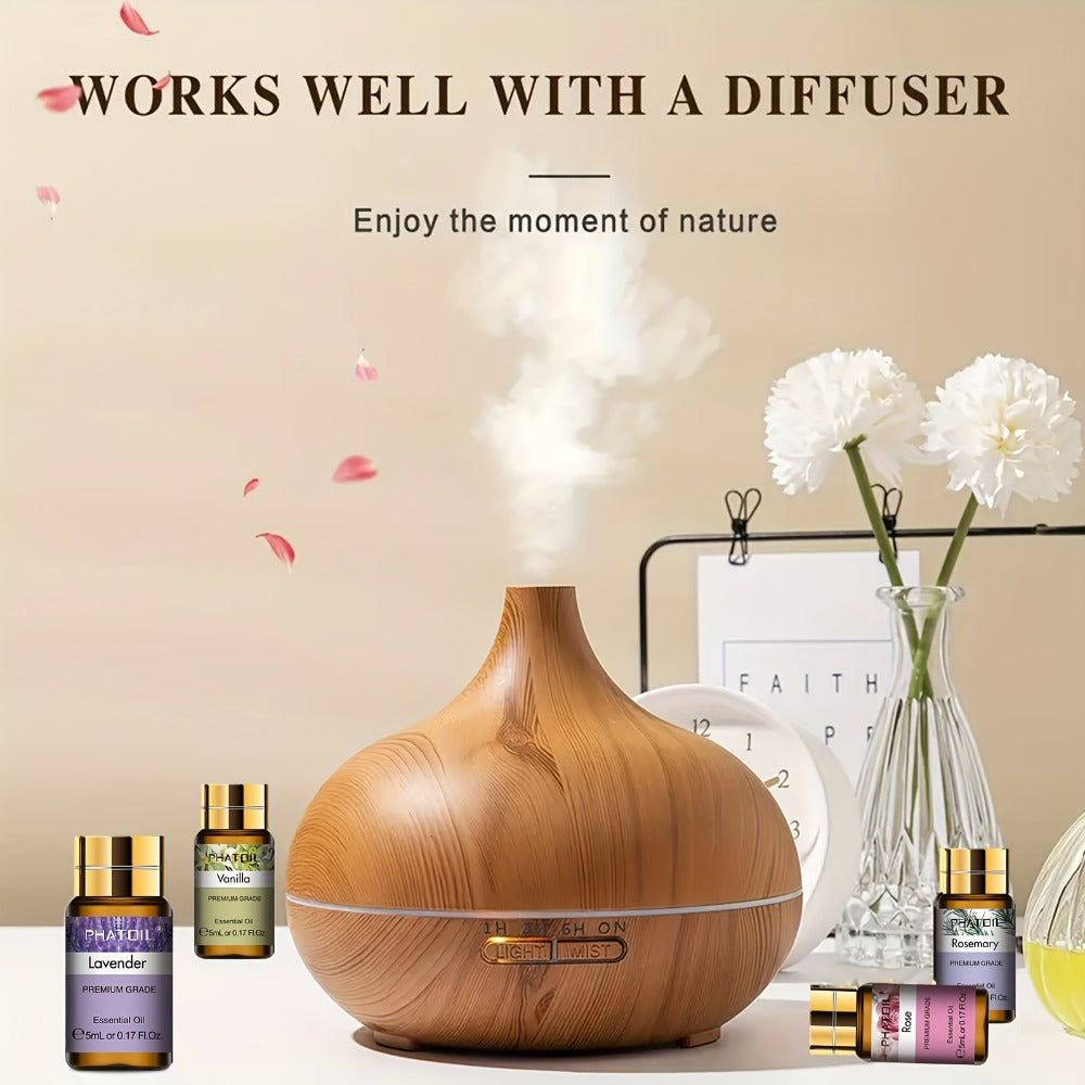 Essential Oil Kit 15pcs – 5ml Aromatherapy Gift Set for Diffuser, Humidifier & Candle Making | Mother's Day, Christmas, Valentine's Day Gift