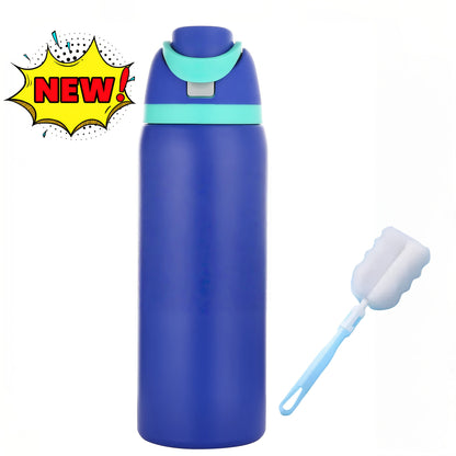 32oz Insulated Water Bottle with Straw - 304 Stainless Steel Vacuum Flask Keeps Cold 24H Hot 12H, Large Capacity Leak-Proof Sports Bottle for Gym, Camping, Office & Outdoor Adventures